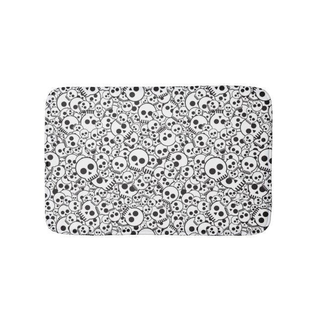 Mönster med döskallar badrumsmatta (Framsidan)