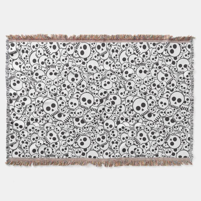 Mönster med döskallar filt (Framsidan)