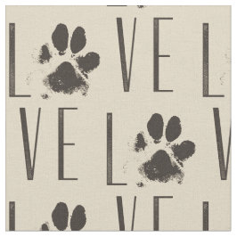 Mönster med en Paw-utskrift som Spådomar ut Kärlek Tyg