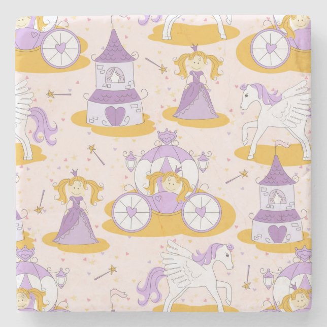 mönster med en princess underlägg sten (Framsidan)