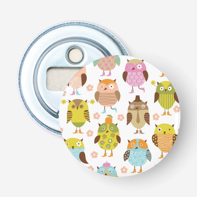 mönster med fåglar flasköppnare (Framsidan)