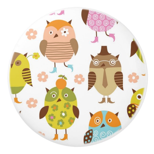 mönster med fåglar knopp (Framsidan)