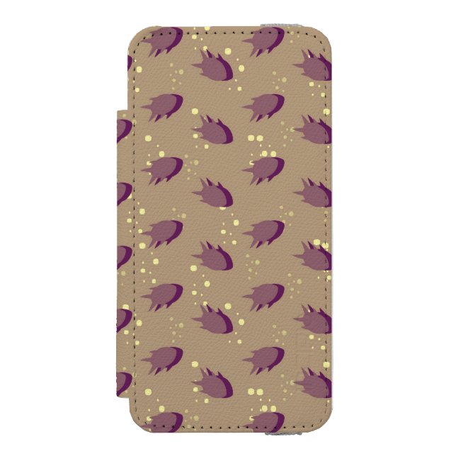 mönster med fisk 2 incipio iPhone wallet skal (Folio Framsidan)