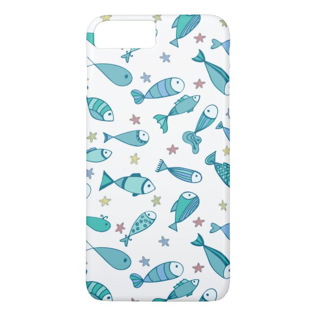Mönster med fisk och stärkelse Case-Mate iPhone skal (Baksida)