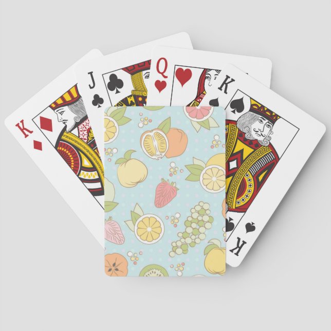 Mönster med frukt och bär casinokort (Baksidan)
