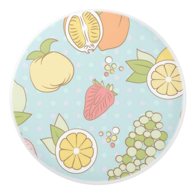 Mönster med frukter och bär knopp (Framsidan)