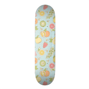 Mönster med frukter och bär mini skateboard bräda 18,5 cm