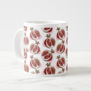 Mönster med granat jumbo mugg