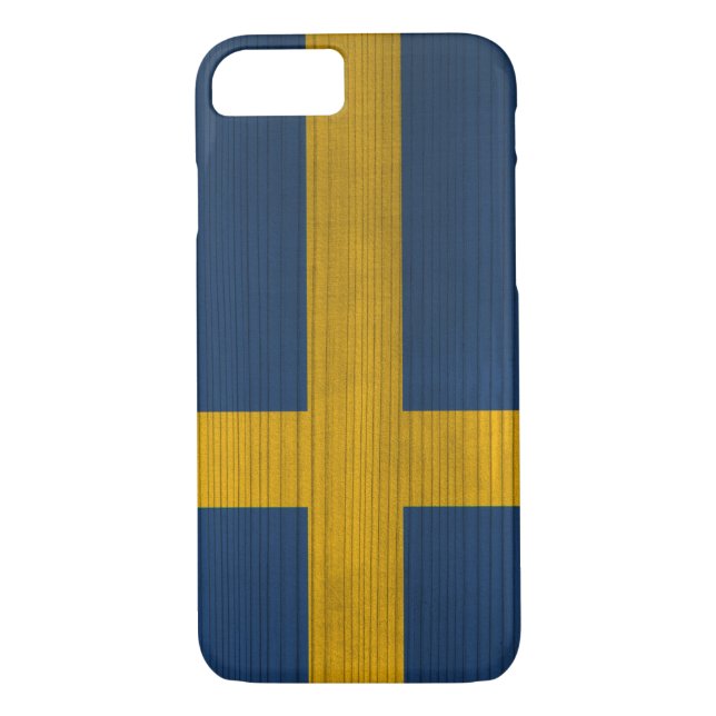 Mönster med graverad Sverige Flagga Case-Mate iPhone Skal (Baksida)