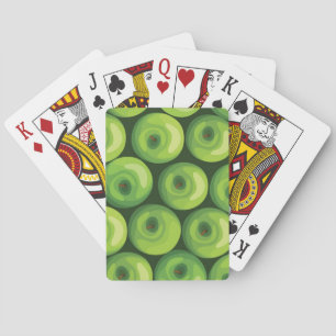 Mönster med gröna äpplen casinokort