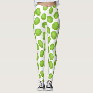 Mönster med grönt oliver leggings