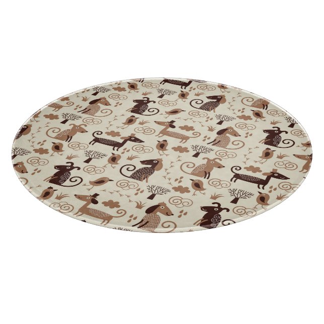 mönster med gulliga hundar (Hörn)