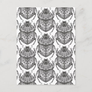 Mönster med handritad doodle vykort