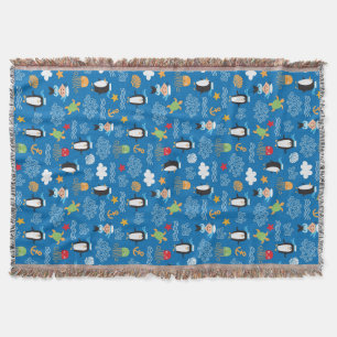 mönster med havstema filt