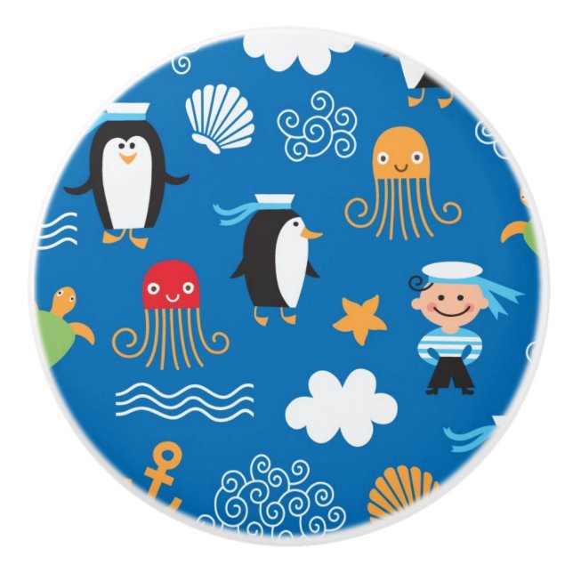 mönster med havstema knopp (Framsidan)