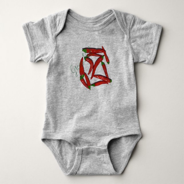 Mönster med heta röda chilipeppar t shirt (Framsida)