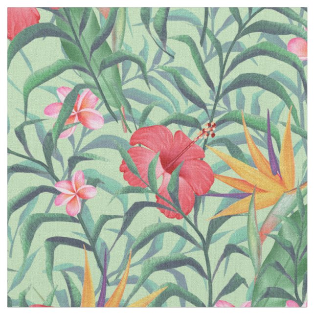 Mönster med hibiscus tyg (Närbild)