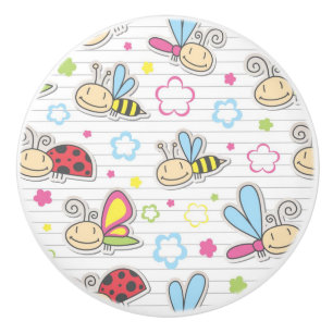 mönster med insekter knopp