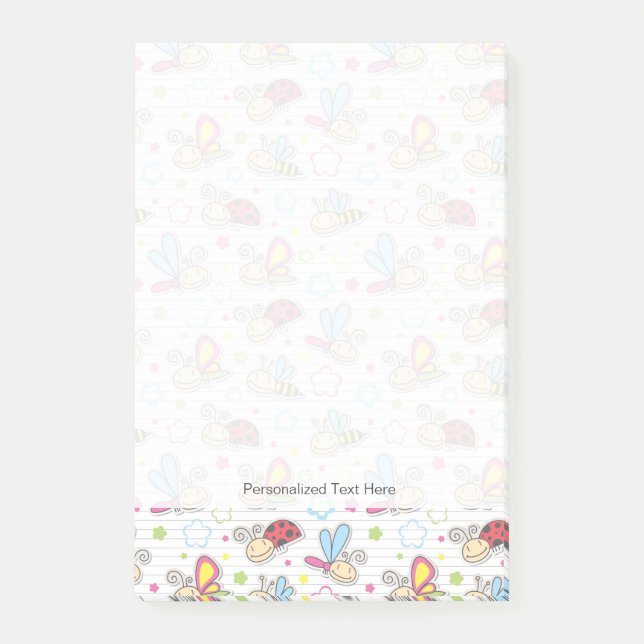 mönster med insekter post-it block (Framsida)