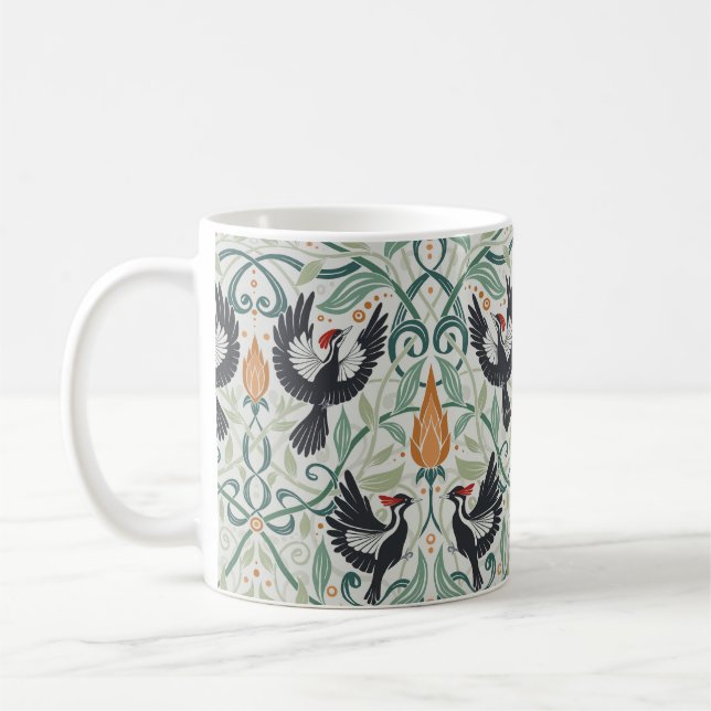Mönster med ivorianskade träskvallrar kaffemugg (Vänster)
