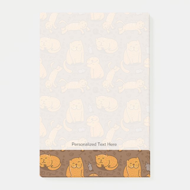 Mönster med katter post-it block (Framsida)