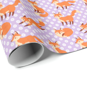 Mönster med Lila Polka dots Presentpapper