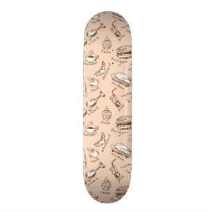 Mönster med mat old school skateboard bräda 21,6 cm