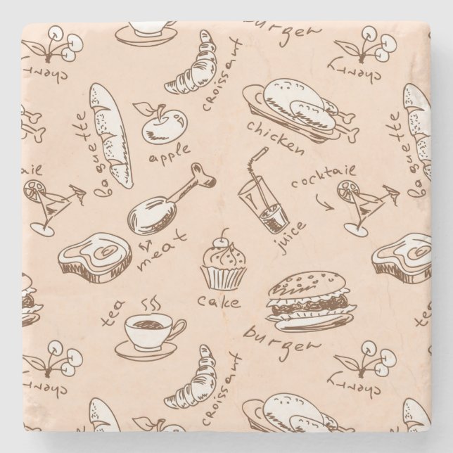 Mönster med mat underlägg sten (Framsidan)