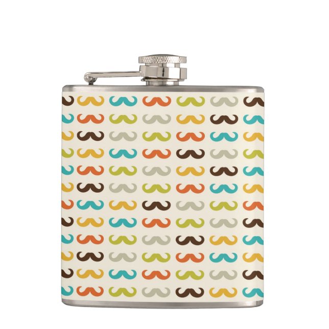 Mönster med mustasch fickplunta (Framsidan)