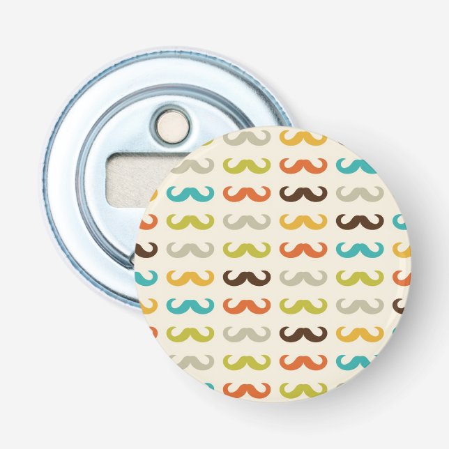 Mönster med mustasch flasköppnare (Framsidan)