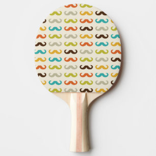 Mönster med mustasch pingisracket