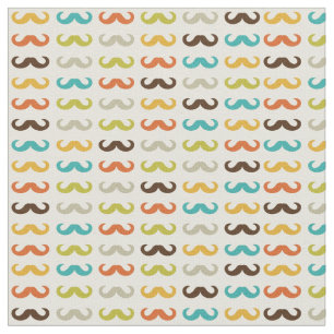 Mönster med mustasch tyg
