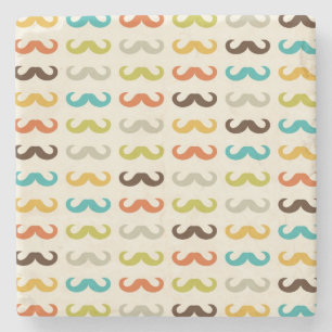 Mönster med mustasch underlägg sten