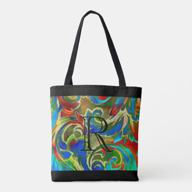 Mönster med mycket färgstarka skador med Monogram Tygkasse (Baksida)