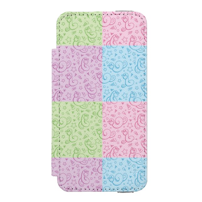 mönster med ormar incipio iPhone wallet skal (Folio Framsidan)