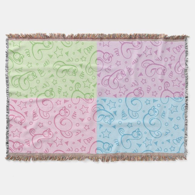 mönster med ormar mysfilt (Framsidan)