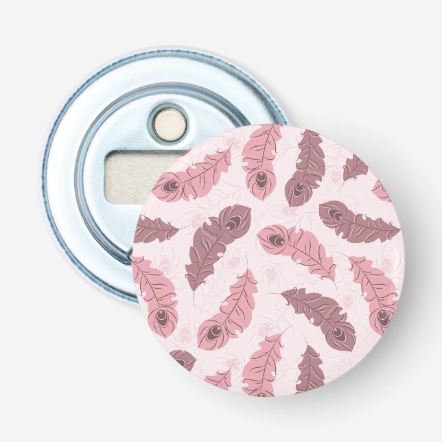 mönster med påfågelfjädrar flasköppnare (Framsidan)