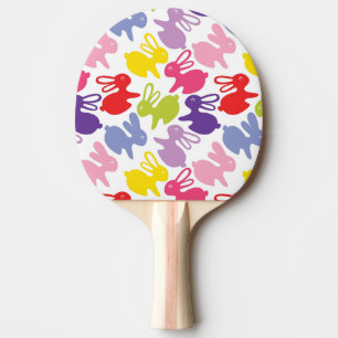 mönster med påskkaniner pingisracket