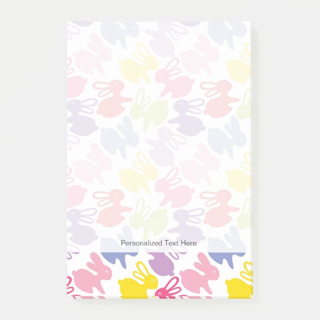 mönster med påskkaniner post-it block (Framsida)