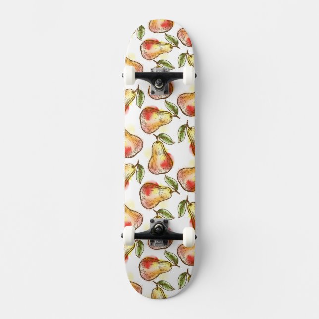 Mönster med pearen skateboard bräda 19,5 cm (Framsida)