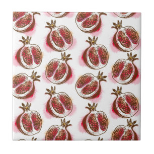 Mönster med pomegranaten kakelplatta