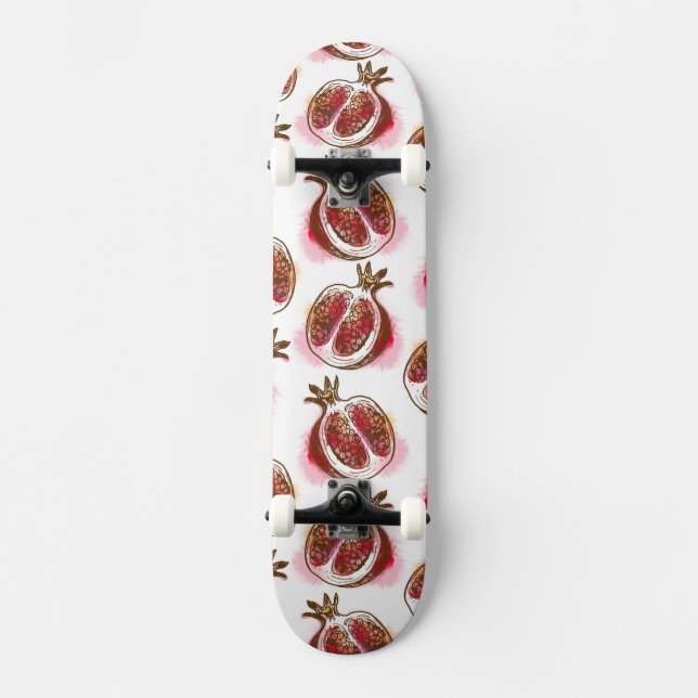 Mönster med pomegranaten skateboard bräda 19,5 cm (Framsida)