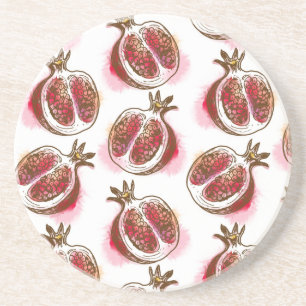 Mönster med pomegranaten underlägg sandsten