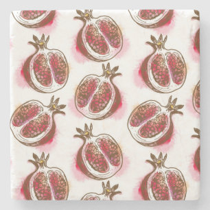 Mönster med pomegranaten underlägg sten