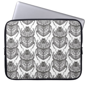 Mönster med räcker klotter laptop sleeve