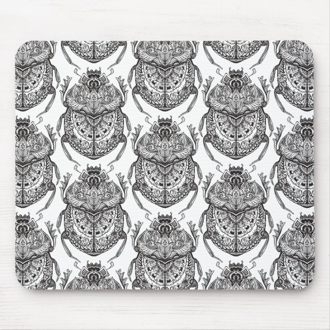 Mönster med räcker klotter musmatta (Framsidan)