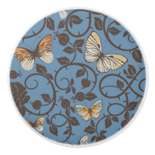 mönster med ro och fjärilen knopp