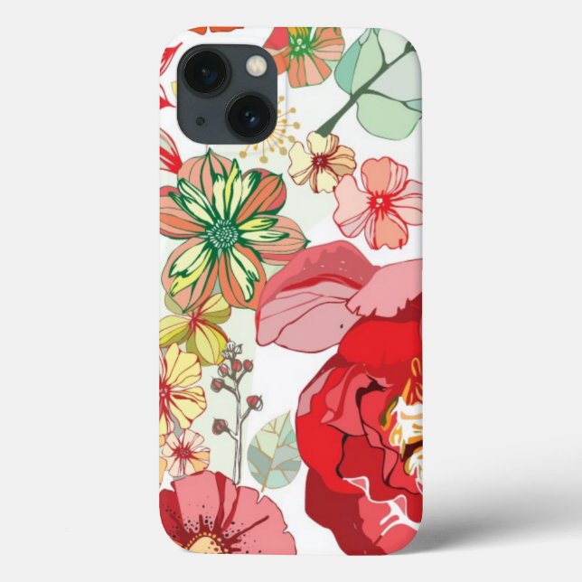 Mönster med röda blommor (Baksida)