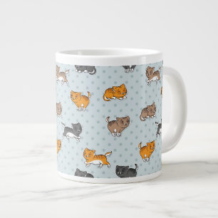 mönster med roliga katter jumbo mugg