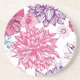 Mönster med rosa asters och dahliaen underlägg